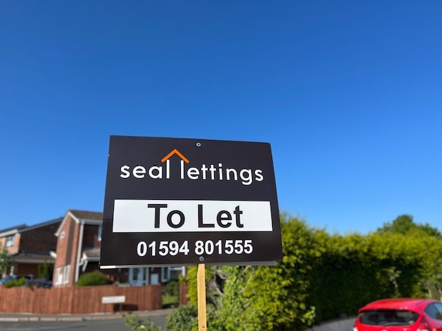 Seal Lettings Board outside a To Let Property for Rent in the Forest of Dean